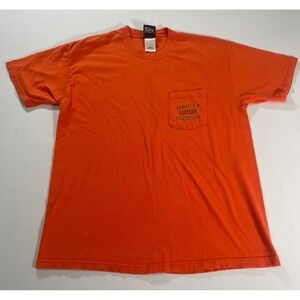 Harley Davidson Wild Boar Shop Grand Rapids MI Orange T-Shirt Size L